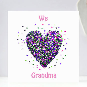 I Love Grandma Butterfly Heart Birthday Card, 7 of 11