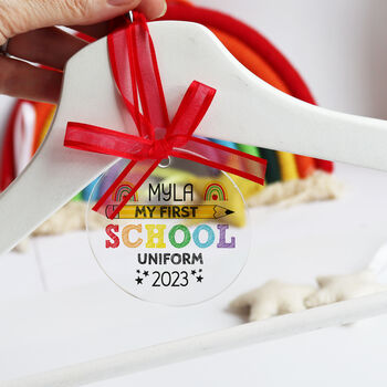 My First School Uniform Hanger Tag Personalised, 6 of 12