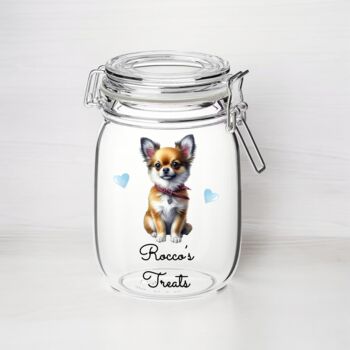 Personalised Chihuahua Kilner Style Dog Treat Jar B, 2 of 2