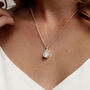 Teardrop Pearl Ashes Urn Necklace 925 Silver, thumbnail 2 of 9