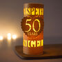 50th Golden Wedding Anniversary Personalised Lantern, thumbnail 1 of 5