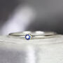 Blue Sapphire Solitaire Ring Gold Or Silver, thumbnail 2 of 12