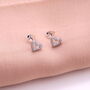 Granddaughter Poem Heart Earrings, thumbnail 5 of 5