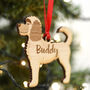 Personalised Wooden Labradoodle Dog Xmas Decoration, thumbnail 6 of 6