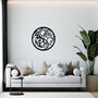 Swirl Metal Wall Art: Sun And Waves Room Decoration, thumbnail 1 of 12