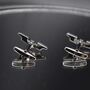 Bat Emblem Cufflinks Black Stainless Steel Batman Cufflinks Gift For Him, thumbnail 4 of 5
