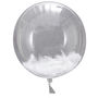 Clear White Feather Filled Orb Balloons Three Pack, thumbnail 2 of 3