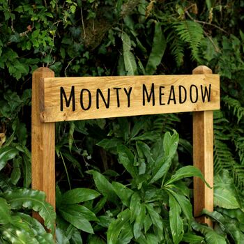 Custom Engraved House Sign With Posts, 4 of 12