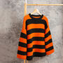 Halloween Pumpkin Stripe Jumper Knitting Kit, thumbnail 1 of 6