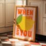 Life Lemons Quote Kitchen Wall Art Print Food Lover Gift, thumbnail 6 of 8