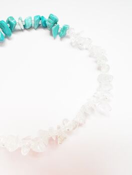 Clear Quartz, Turquoise Crystal Bracelet, 2 of 2