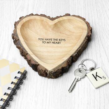 Personalised Wooden Heart Dish, 2 of 7