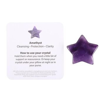 Friends Are Like Stars Lucky Amethyst Crystal Star, 3 of 3