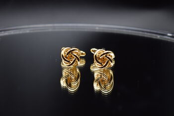 Knot Cufflinks Gift Vintage Men Groom Accessory, 3 of 5