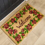 Welcome Roses Natural Coir Door Mat, thumbnail 1 of 4