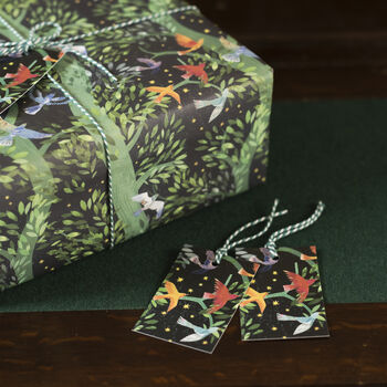 'Forest Flight' Pack Of Luxury, Recycled Wrapping Paper, 3 of 12