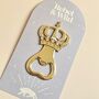 Gold Tone Crown Novelty Bottle Opener, thumbnail 3 of 3