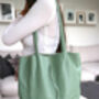 Personalised Real Leather Tote Bag, thumbnail 3 of 12