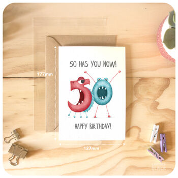 Funny 50th Birthday Greeting Card For Him For Her, 4 of 5