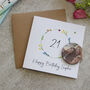 21st Birthday Personalised Photo Magnet Card, thumbnail 4 of 5
