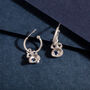 Recycled Silver Birthstone Pendant Hoop Earrings, thumbnail 1 of 10