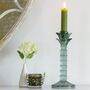 Green Montebello Glass Candlestick, thumbnail 1 of 4