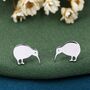 Sterling Silver Kiwi Bird Stud Earrings, thumbnail 1 of 12
