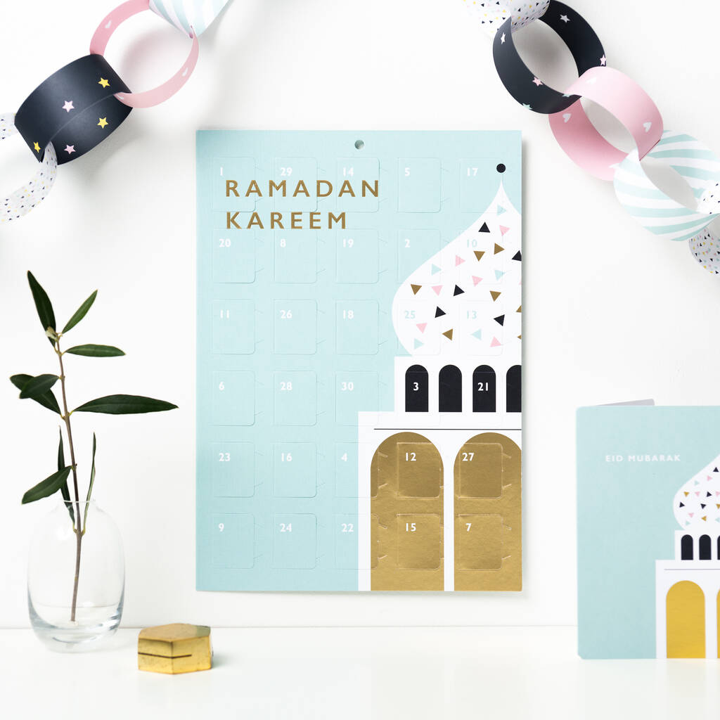 Mosque Ramadan Kids Countdown Good Deeds Paper Calendar, 1 of 2