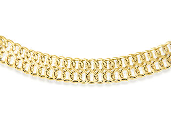 9ct Yellow Gold Double Curb Chain Bracelet, 4 of 5