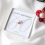 60th Birthday Gift For Her – Sterling Silver Birthstone And Personalised Number Charm Necklace, thumbnail 1 of 7