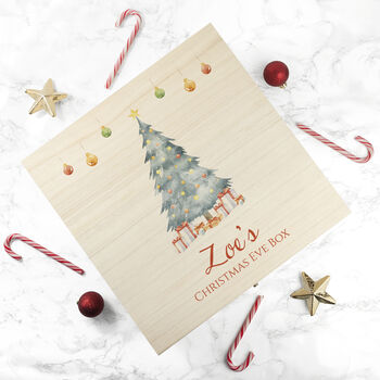 Personalised 'Oh Christmas Tree' Christmas Eve Box, 2 of 4