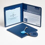 Eco Friendly Disabled Blue Badge Vegan Leather Wallet And Radar Key Made From Recycled Bottles In Navy, thumbnail 1 of 10