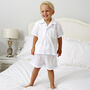 Personalised Kid's White And Blue Cotton Pyjama's, thumbnail 1 of 5