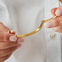 Oval Clasp Enamel Bangle Gold, thumbnail 2 of 6