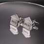 Sold House Cufflinks Gift Silver Real Estate, thumbnail 3 of 3