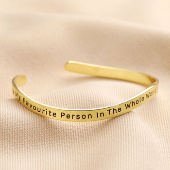 Adjustable Favourite Person Meaningful Word Wave Bangle, 2 of 8