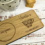 Personalised Oak Coaster Tray Tea And Biscuits Gift, thumbnail 7 of 8