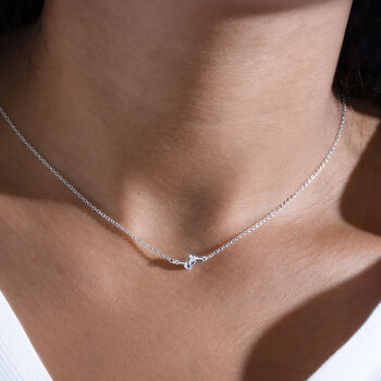 Sterling Silver Friendship Knot Necklace, 5 of 12