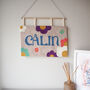Personalised Name Wall Art Hanging With Daisy Flowers, thumbnail 1 of 6