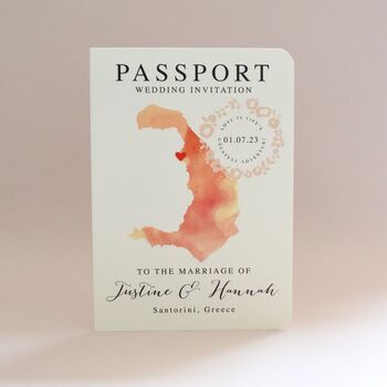 Passport Wedding Invitation Hayley, 2 of 12