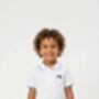 Magnus White/Blue Polo T Shirt With Tractor Embroidery, thumbnail 4 of 5