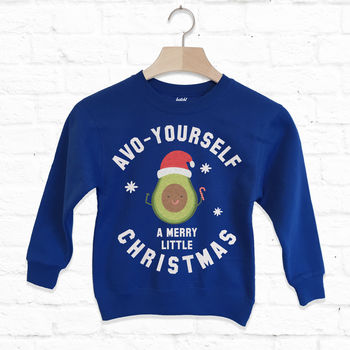 Avo Yourself A Merry Christmas Kids' Avocado Sweatshirt, 2 of 2