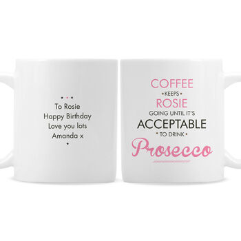 Personalised Acceptable To Drink Pink Ceramic Mug, 3 of 5