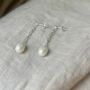 Clara Pearl Sterling Silver Drop Earrings, thumbnail 1 of 4