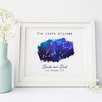 Personalised Constellations Wedding Print, 6 of 7