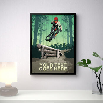 Personalised Mountain Bike Trail Art Poster, 2 of 7