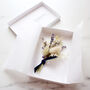 'Oxford Blue' Dried Flower Buttonhole Corsage, thumbnail 2 of 4