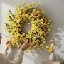 Vibrant Yellow Bloom Spring Wreath, thumbnail 1 of 7