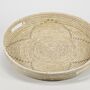 Round Tray With Delicate Grey Motif, thumbnail 3 of 5