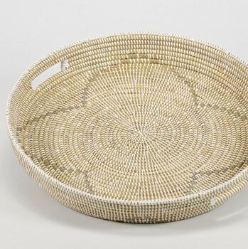 Round Tray With Delicate Grey Motif, 3 of 5